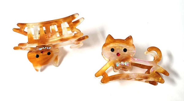 Pink Lily ~  "Clayton" Cat Jaw ~ Caramel