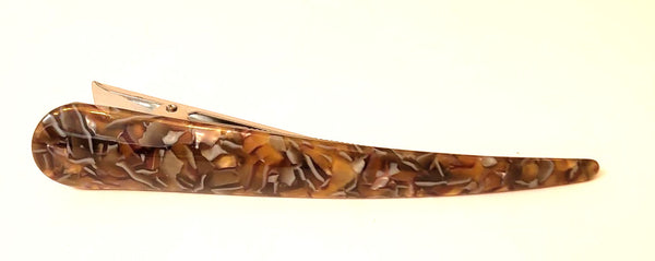 Pink Lily ~ "Harmony" Large Pinch Clip ~ "Sparkle Jewels" Collection ~ Nougat