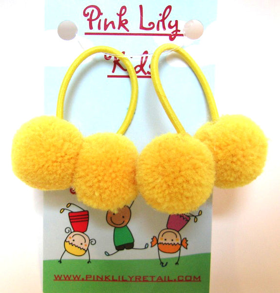 Pink Lily Kids ~ Pom Pom Elastics Kids #23 - 2 Yellow