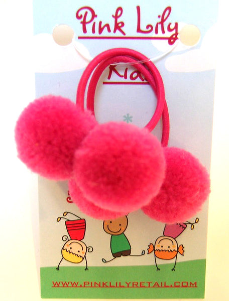 Pink Lily Kids ~ Pom Pom Elastics Kids #23 - 8 Magenta