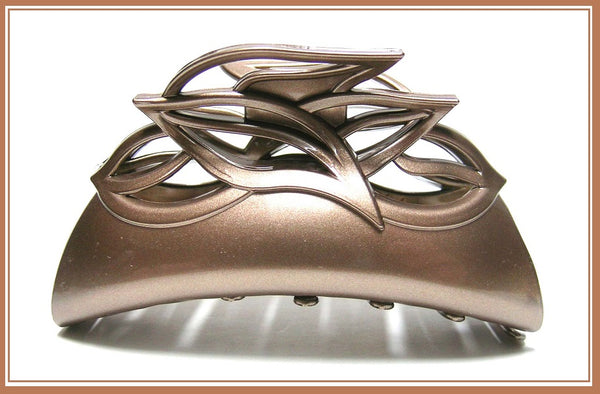 "Celeste" Large  Jaw ~ Made in France ~ Cafe Creme