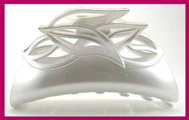 "Celeste" Large  Jaw ~ Made in France ~ Moonstone White