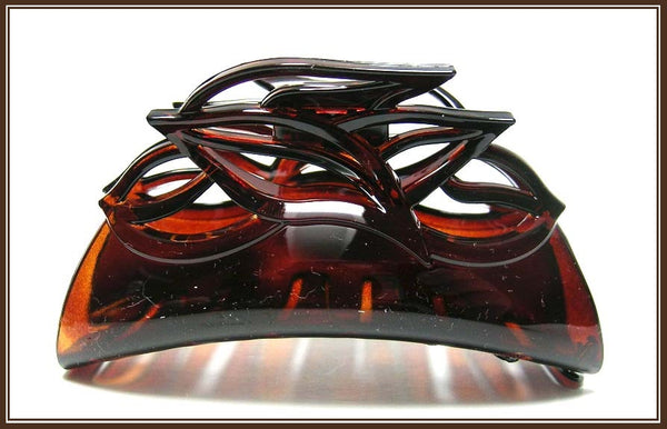 "Celeste" Large  Jaw ~ Made in France ~ Tortoise