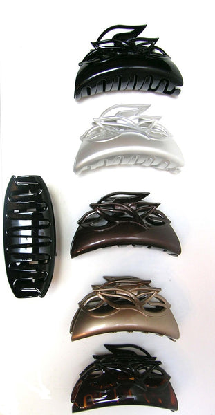 "Celeste" Large  Jaw ~ Made in France ~ Black