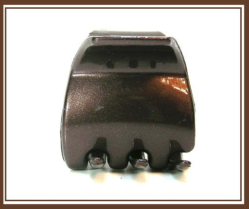 "Paige"  Small Jaw ~ Made in France ~ Espresso Brown