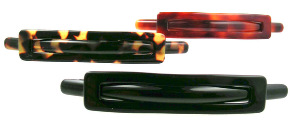 "Esme"  Medium Buckle Barrette ~Handmade in France ~ Tortoise