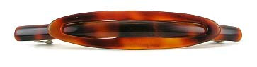 "Gayle" Medium Oval Over Barrette ~Handmade in France ~Tortoise