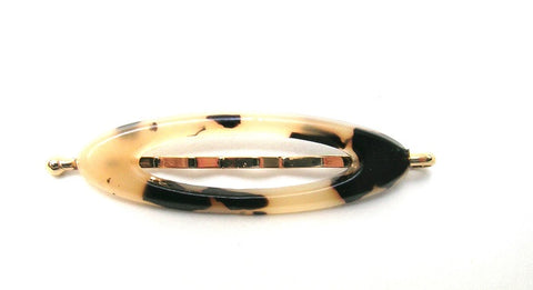 Pink Lily ~"Olive" Ivory Tokyo Oval Bobby Pin Slide ~ #7