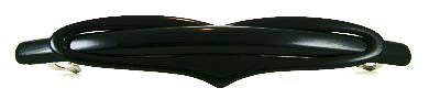 "Lucie"  Medium Heart Barrette ~ Handmade in France ~ Black