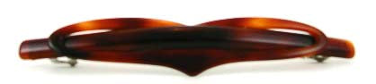 "Lucie"  Medium Heart Barrette ~ Handmade in France ~ Tortoise