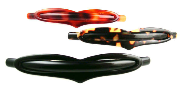 "Lucie"  Medium Heart Barrette ~ Handmade in France ~ Tortoise