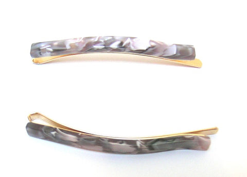 Pink Lily ~ "Virginie" Bobby Pin Slide Set ~ #10 Gray Multi