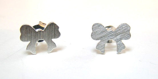 Pink Lily ~ Matte "Bow" Stud Earrings #44