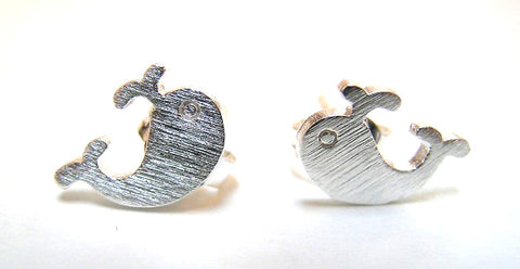 Pink Lily ~ Matte Whale Stud Earrings ~ #59