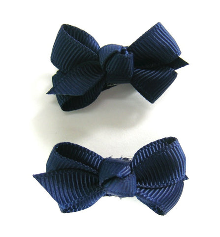 Pink Lily Kids ~ Pretty Navy Bows ~ Sold as a Set #17