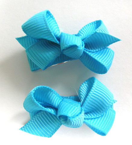 Pink Lily Kids ~ Pretty Turquoise Bows ~ Sold as a Set #17