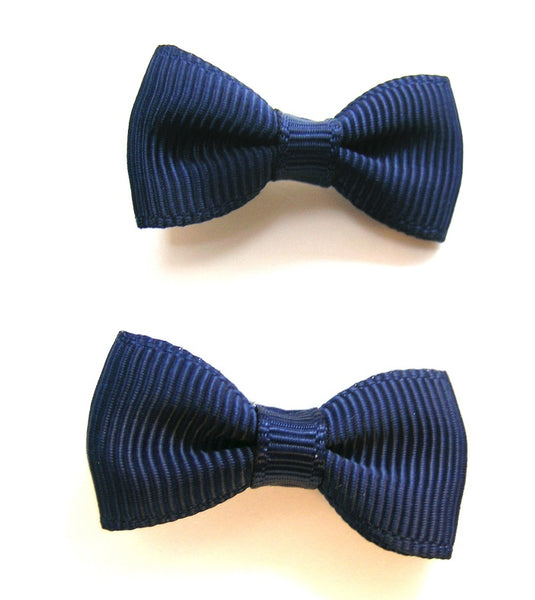 Pink Lily Kids ~ Pretty Navy Bows ~ Sold as a Set #18-5