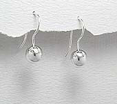 Sterling Silver Ball Drop Earrings ~ 2-1-647