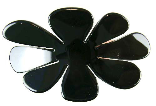 "Emily"  Flower Barrette~ Handmade in France ~ Black