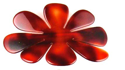 "Emily"  Flower Barrette~ Handmade in France ~ Tortoise