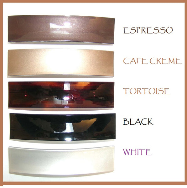 "Delilah" Barrette ~ Made in France ~ Moonstone White