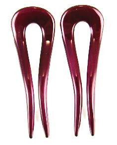 SALE ~ Adele Chignon Pin~ Orchid Colors SET of 2 ~ Made in France