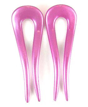 SALE ~ Adele Chignon Pin~ Orchid Colors SET of 2 ~ Made in France