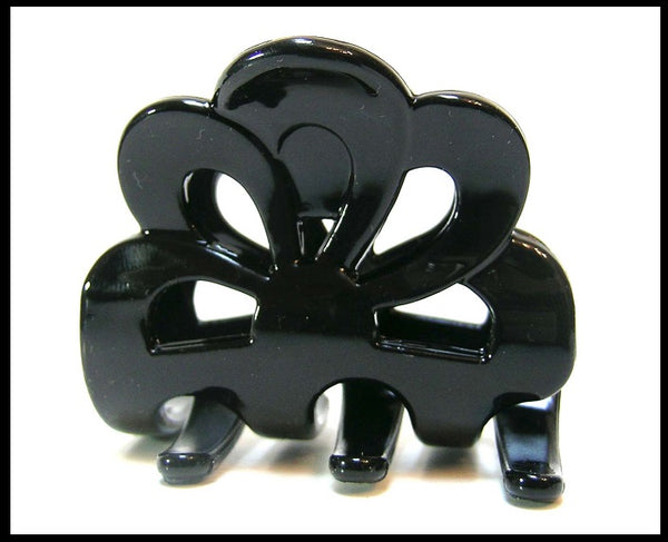 "Anouk" Flower Jaw ~ MADE IN FRANCE ~ Black