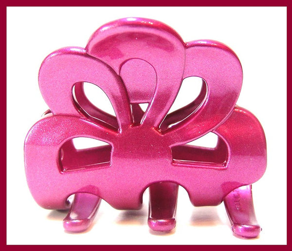 "Anouk" Flower Jaw ~ MADE IN FRANCE ~ Bordeaux/Wine