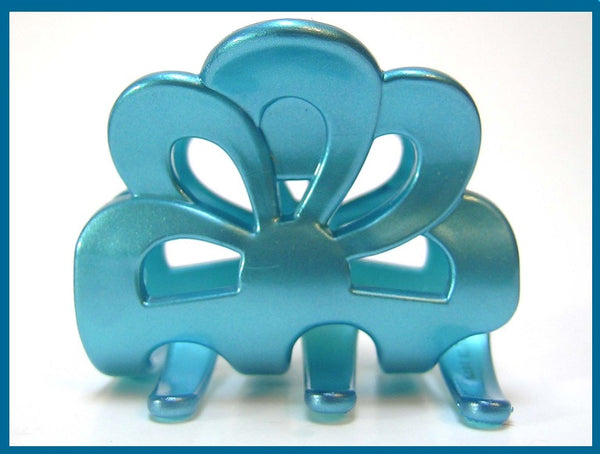 "Anouk" Flower Jaw ~ MADE IN FRANCE ~ French Blue