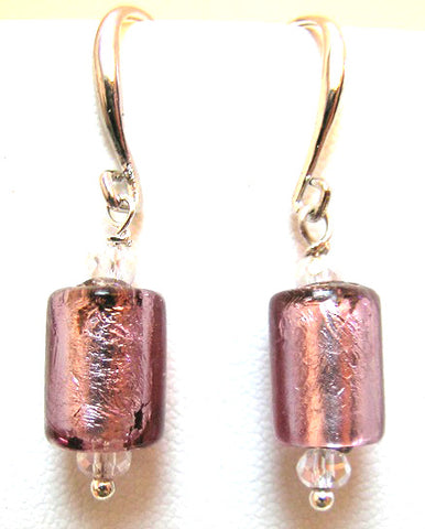 Pink Lily ~ Murano Bead Drop Earrings ~ 4 Colors ~ 2-7-3