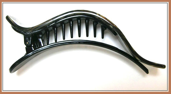 "Giselle" Slide Jaw ~ HANDMADE IN FRANCE ~ Onyx