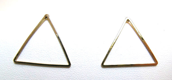 Pink Lily ~ Gold Plated Triangle Earrings ~ Light as a Feather! #16