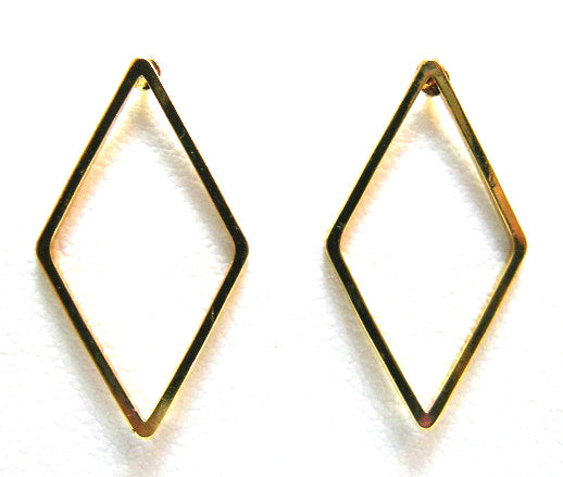 Pink Lily ~ Gold Plated Diamond Earrings ~ Light as a Feather! #17