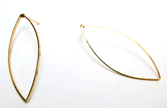 Pink Lily ~ Gold Plated Marquise Earrings ~ Light as a Feather! #20
