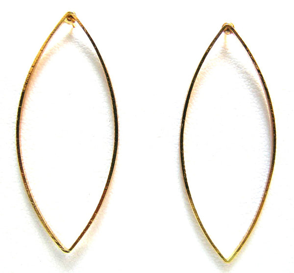 Pink Lily ~ Gold Plated Marquise Earrings ~ Light as a Feather! #20