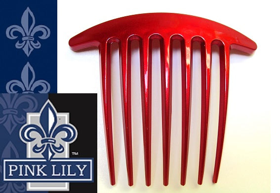 Large Edith Comb~ Red ~ Made in France