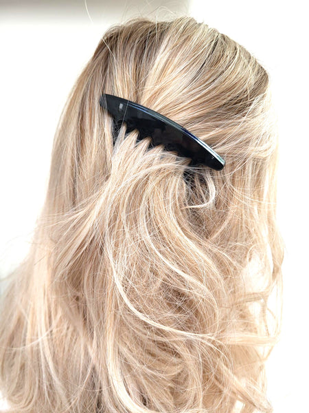 Large Edith Comb~ Black ~ Made in France