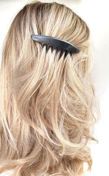 Large Edith Comb~ Gray ~ Made in France