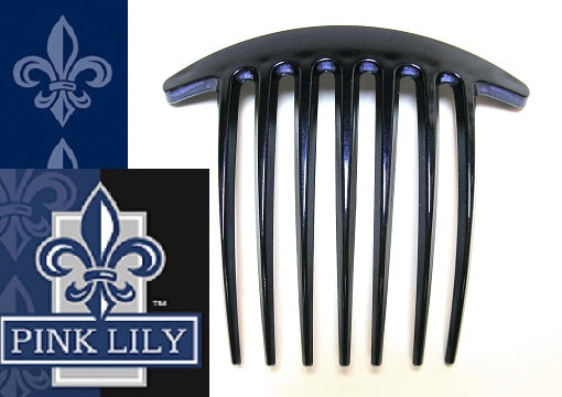 Large Edith Comb~ Navy Blue ~ Made in France