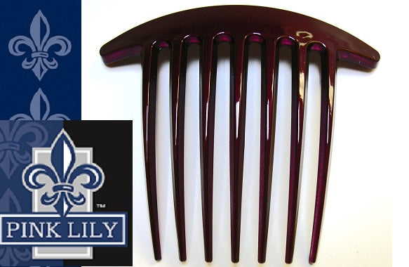 Large Edith Comb~ Eggplant ~ Made in France