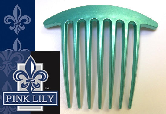 Large Edith Comb~ Turquoise ~ Made in France