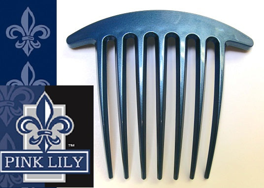 Large Edith Comb~ Venetian Blue ~ Made in France
