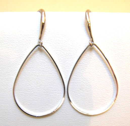 Pink Lily ~ Oval  Hoop Earrings ~ #100
