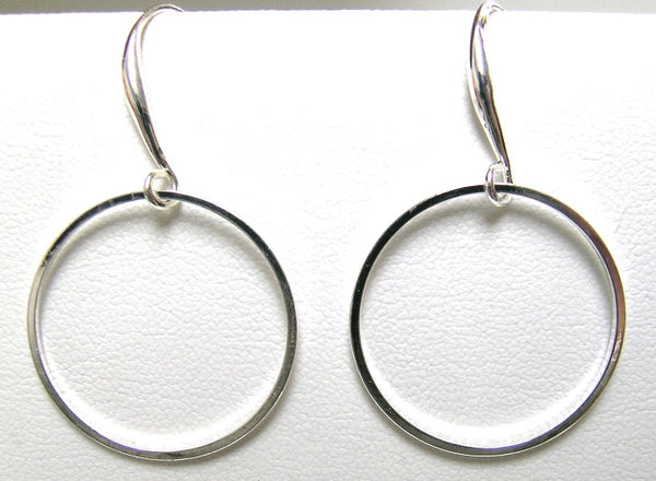 Pink Lily ~ 25 mm. Hoop Earrings ~ #105