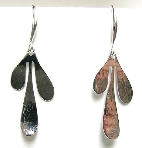 Pink Lily ~ Leaf Drop Earrings ~ 5 mm long ~ #107