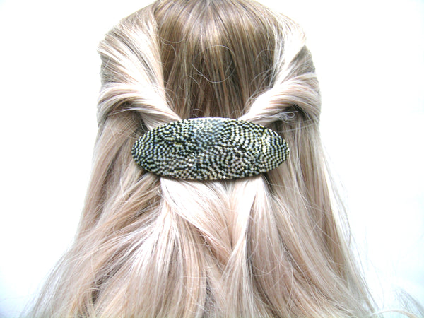 "Claudia" Volume Barrette ~ HANDMADE IN FRANCE ~ Black