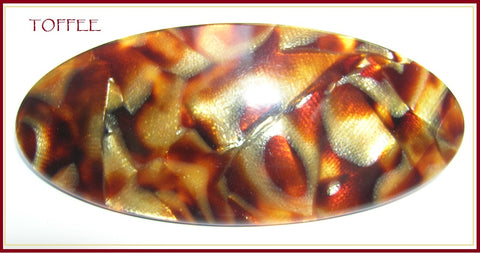 "Claudia" Volume Barrette ~ HANDMADE IN FRANCE ~ Toffee