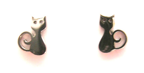 Pink Lily ~  Cat Stud Earrings #133