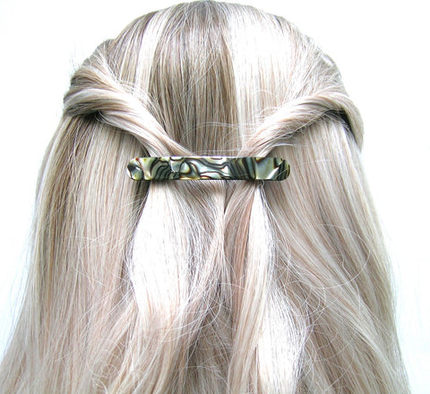 "Gracie" Barrette ~ Handmade in France ~ Onyx